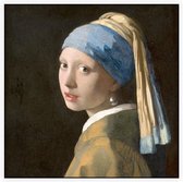 Meisje met de parel, Johannes Vermeer - Foto op Akoestisch paneel - 100 x 100 cm