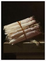 Stilleven met asperges, Adriaen Coorte - Foto op Akoestisch paneel - 60 x 80 cm