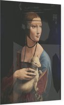 De dame met de hermelijn, Leonardo da Vinci - Foto op Plexiglas - 30 x 40 cm