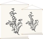 Kleine Varkenskers zwart-wit (Lesser Wart Cress) - Foto op Textielposter - 60 x 80 cm