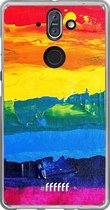 Nokia 8 Sirocco Hoesje Transparant TPU Case - Rainbow Canvas #ffffff