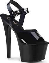 Pleaser Sandaal met enkelband, Paaldans schoenen -40 Shoes- SKY-308N Paaldans schoenen Zwart