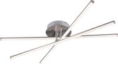 LED Plafondlamp - Plafondverlichting - Trion Avata - 3-lichts - 27W - Warm Wit 3000K - Rechthoek - Mat Nikkel - Aluminium - BES LED