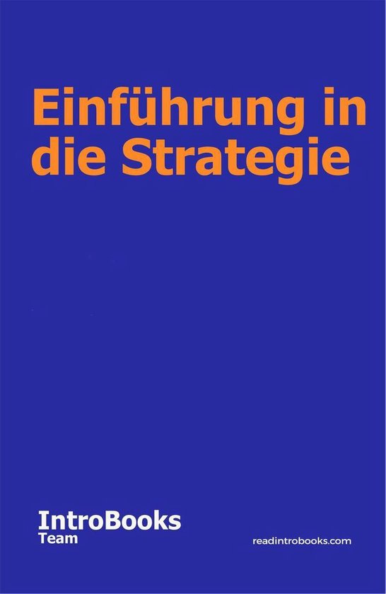 Einführung in die Strategie - cover