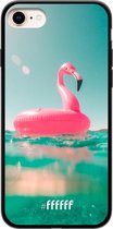 iPhone 7 Hoesje TPU Case - Flamingo Floaty #ffffff