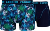 Zaccini boxershorts 2-pack jungle blauw