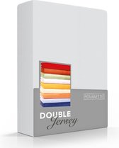 Hoogwaardige Dubbel Jersey Hoeslaken Lits-Jumeaux Grijs | 180x200/210/220 + 200x200 | Zacht En Dik | Rondom Elastiek