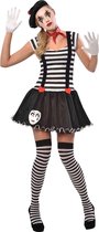 Amscan Verkleedset Mime-speler Dames Zwart/wit 5-delig Mt. L