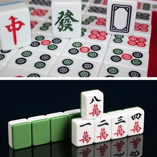 Thumbnail van een extra afbeelding van het spel 41mm XXL Top-kwaliteit Mahjong Acryl Majiang Set Tafel Spel