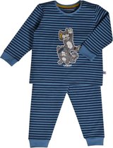 Woody pyjama baby jongens - donkerblauw-blauw gestreept - kat -  202-3-PZL-Z/988 - maat 86 | bol.com