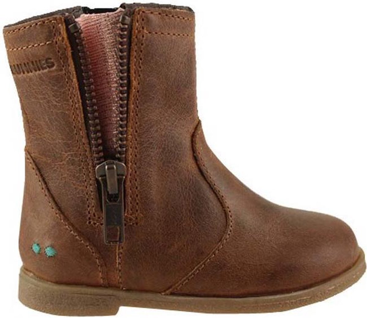 BunniesJR Bunnies JR 218751-513 Meisjes Laarzen Bruin Leer Ritssluiting -  Schoenen.nl