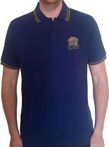 Queen Polo shirt -L- Crest Logo Blauw
