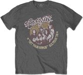 Aerosmith - Cheetah Print Heren T-shirt - XL - Grijs