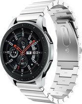 Universeel Smartwatch 22MM Bandje - Luxe Schakels - Roestvrij Staal - Zilver