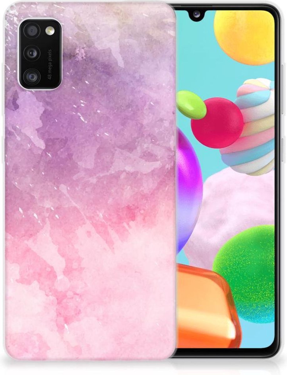 Hoesje maken Samsung Galaxy A41 Pink Purple Paint