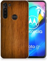 Smartphone hoesje Motorola Moto G8 Power Leuk Case Super als Vaderdag Cadeaus Donker Hout