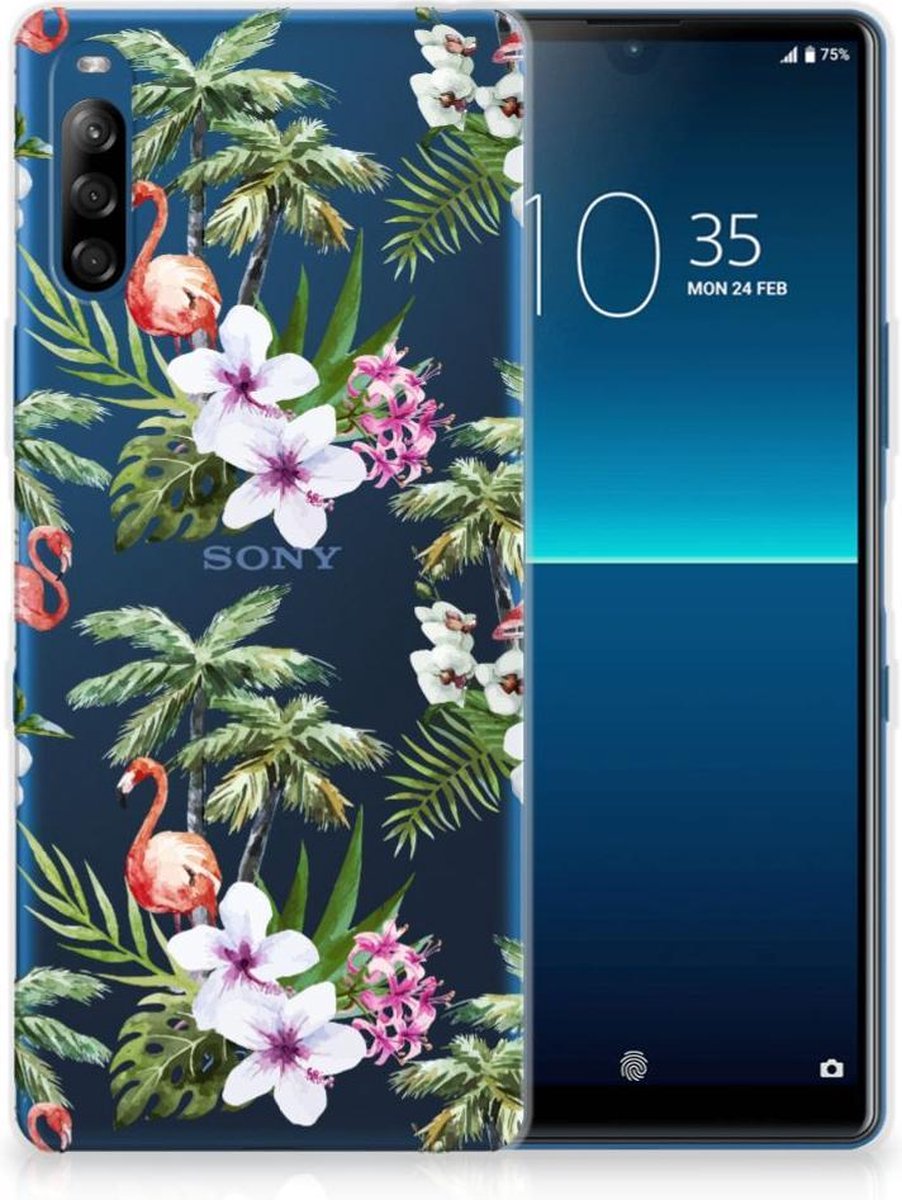 Sony Xperia L4 TPU Hoesje Flamingo Palms