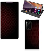 Telefoonhoesje met foto Geschikt voor Samsung Galaxy Note 20 Ultra Smart Cover Geruit Rood