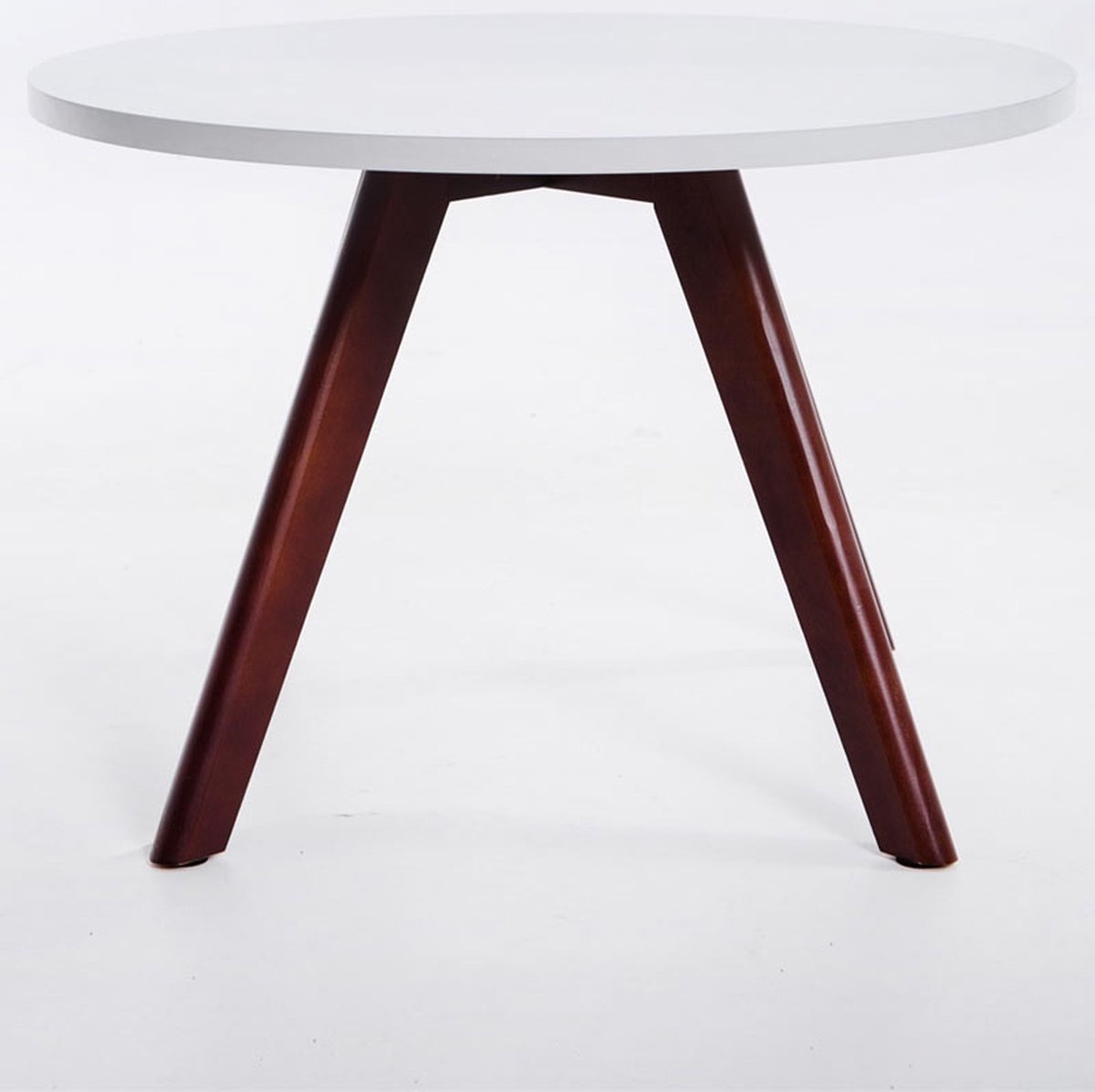 Table D'Appoint Eirik Ronde - Bois Naturel - 60x60x40cm - Design Moderne Pour Salon Ou Cuisine