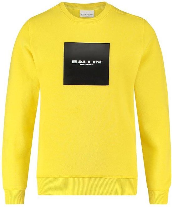 | Ballin Amsterdam Kids Mid Box Logo Sweater Geel Ballin sweaters voor kinderen kopen Vind jouw Ballin