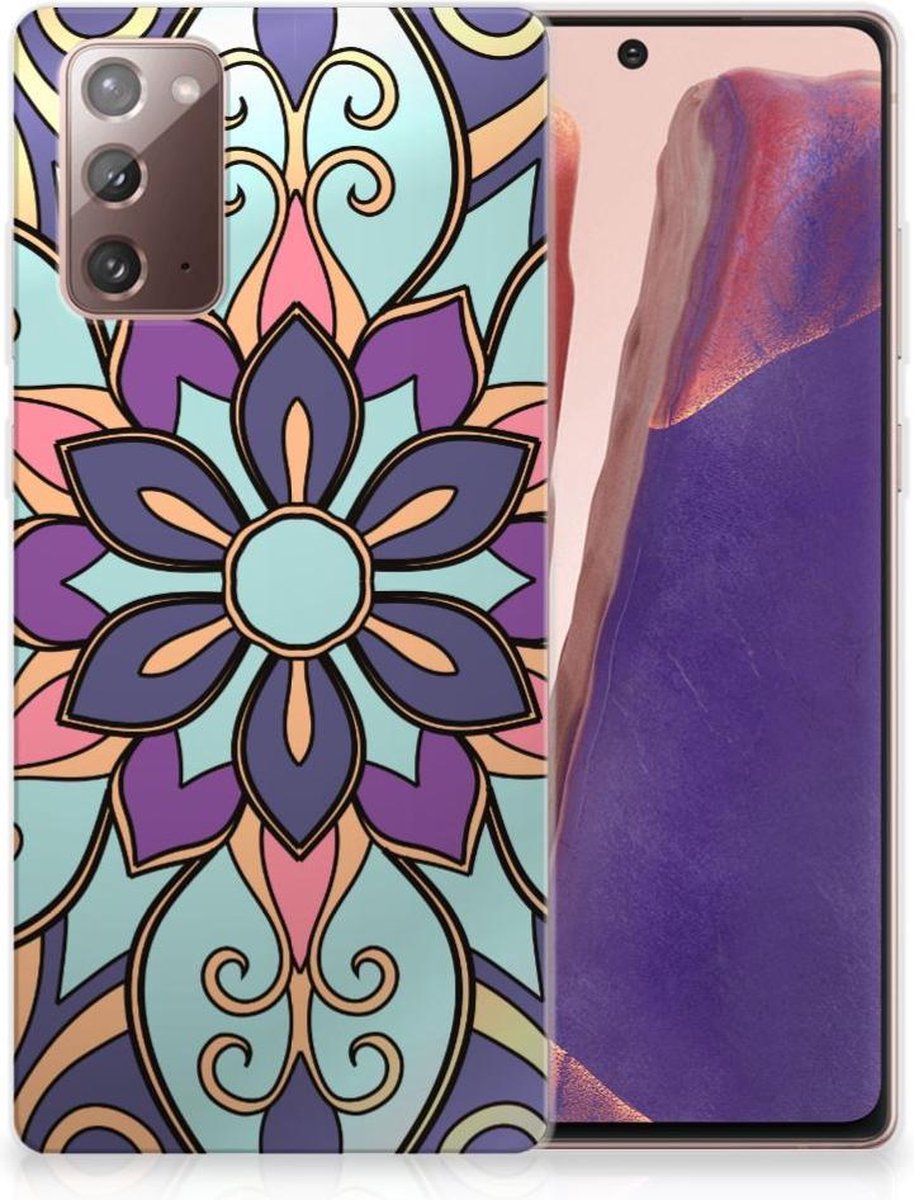 Samsung Note 20 TPU Case Purple Flower
