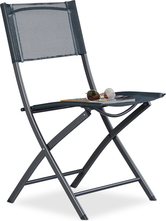 ondanks onderdak Geschikt relaxdays - tuinstoel - campingstoel - klapstoel - opklapbaar - balkonstoel  tuin | bol.com