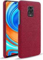 Xiaomi Redmi Note 9S / Note 9 Pro Stoffen Hoesje Back Cover Rood