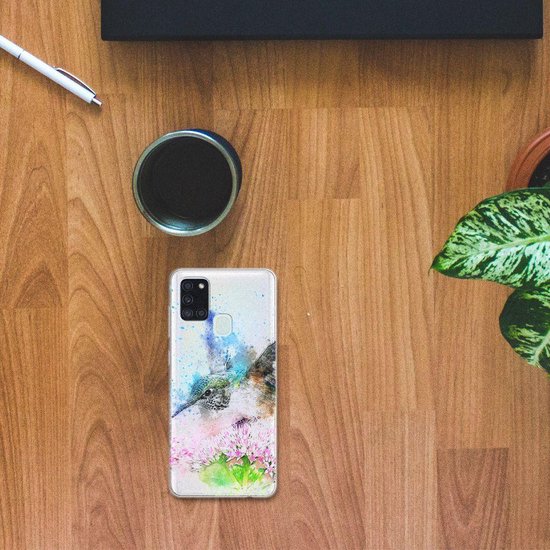 Coque pour Samsung Galaxy A21s TPU Bumper Silicone Étui Housse Oiseau