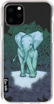 Casetastic Apple iPhone 11 Pro Hoesje - Softcover Hoesje met Design - Emerald Elephant Print