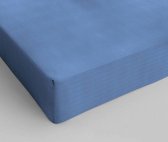 Hoogwaardige Katoen Lits-jumeaux Hoeslaken Blauw | 160x200 | Ademend En Zacht | Rondom Elastiek