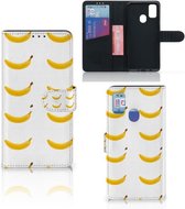 Flip Cover Geschikt voor Samsung Galaxy M21 Book Cover Geschikt voor Samsung M30s Telefoon Hoesje Banana