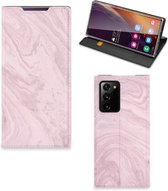 Flip Case Geschikt voor Samsung Galaxy Note 20 Ultra Smart Cover Marble Pink