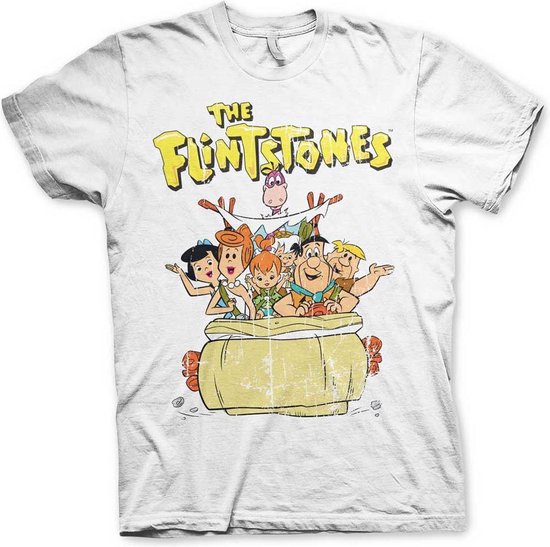 The Flintstones Heren Tshirt -S- The Flintstones Wit