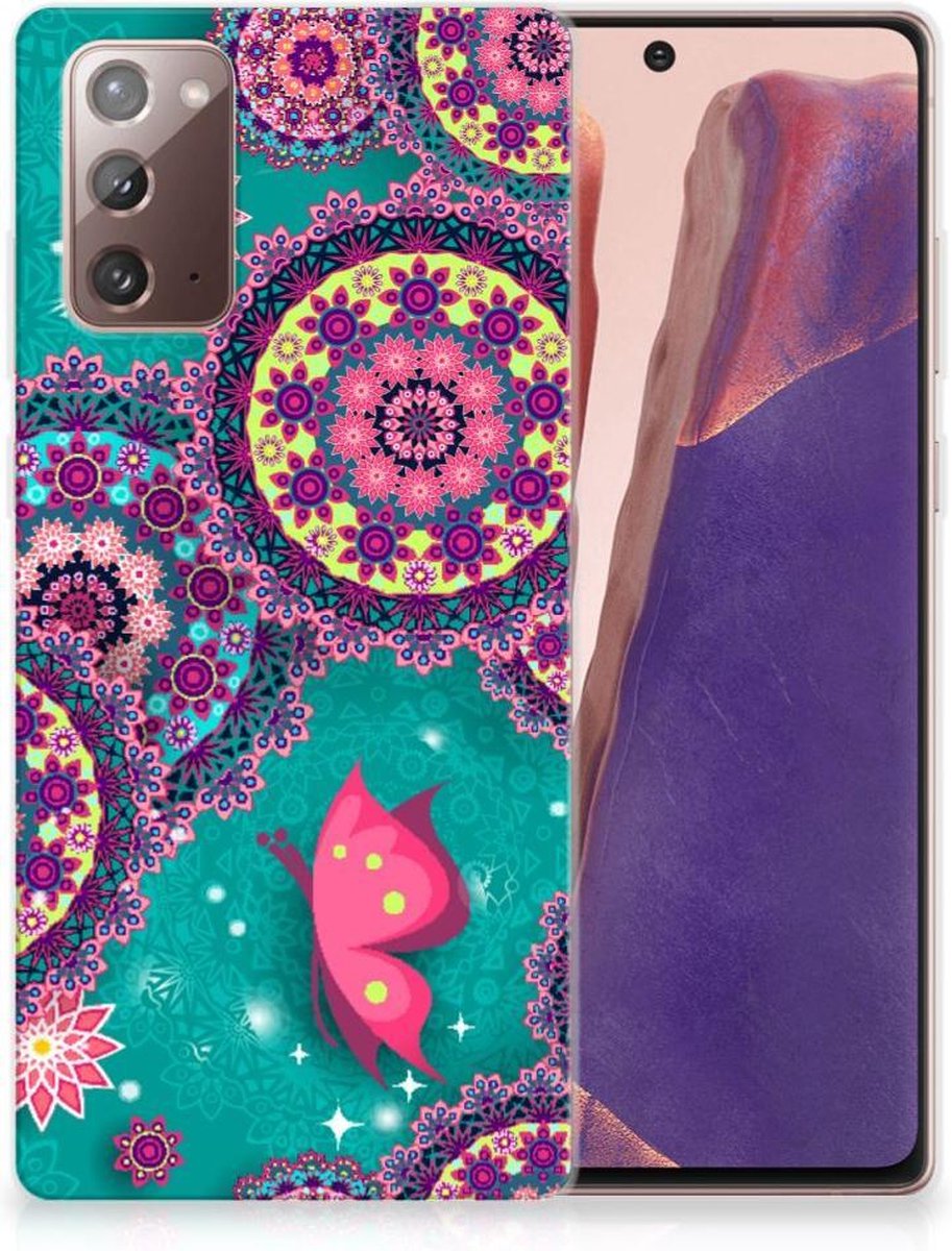 Samsung Note 20 Hoesje maken Cirkels en Vlinders