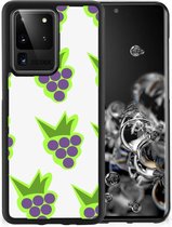 Smartphone Hoesje Geschikt voor Samsung Galaxy S20 Ultra TPU Bumper met Zwarte rand Druiven