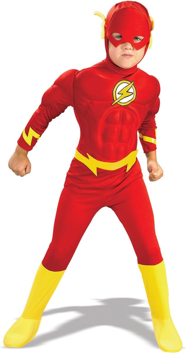 RUBIES UK - Flash kostuum met borststuk voor jongens - 98/104 (3-4 jaar) - Kinderkostuums