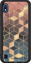 Samsung A10 hoesje - Cubes art | Samsung Galaxy A10 case | Hardcase backcover zwart