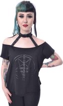 Heartless Off shoulder top -XL- MALIN Zwart