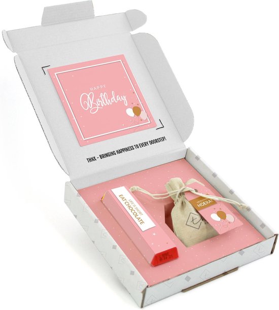 THNX - Verjaardagscadeau vrouwen - - brievenbusdoosje chocoladereep &... | bol.com