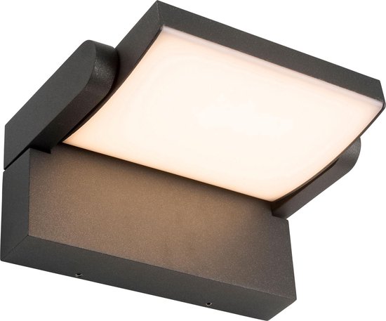 AEG lamp Grady LED buitenwandlamp antraciet | 1x 12,5W LED geïntegreerd,  (1200lm,... | bol.com