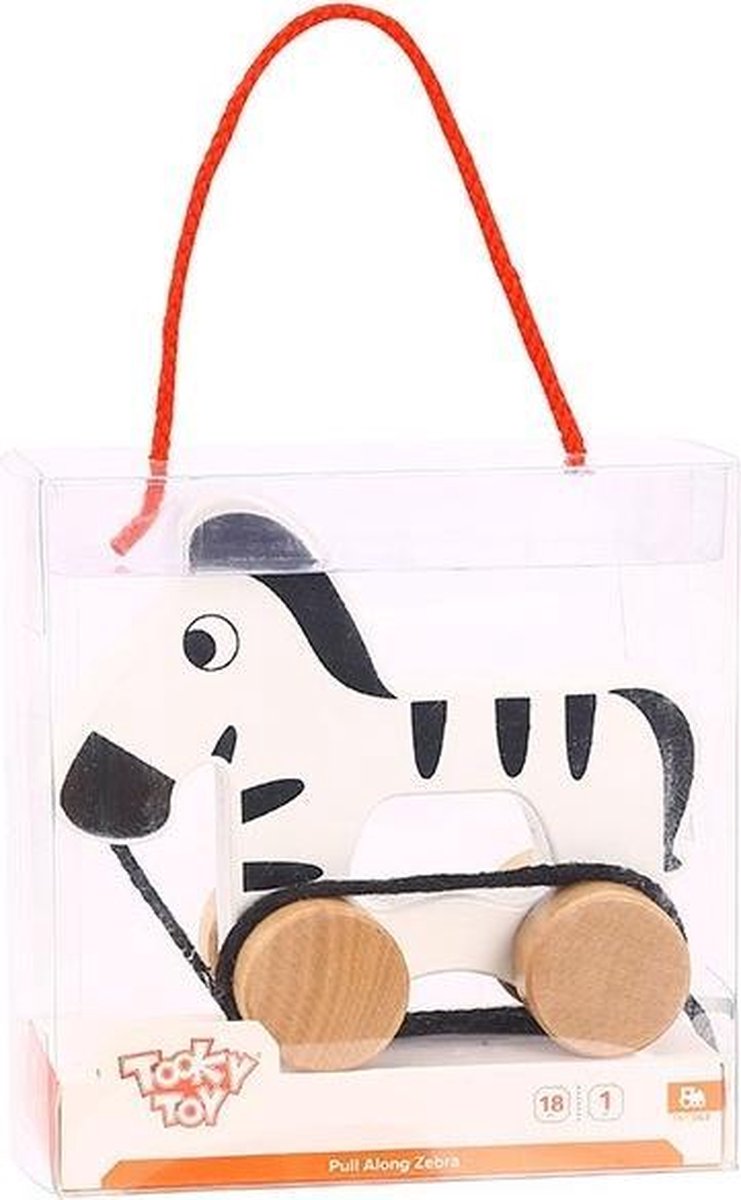Bol Tooky Toy Zebra Trekfiguur 15 X 5 3 X 12 7 Cm Hout Zwart wit