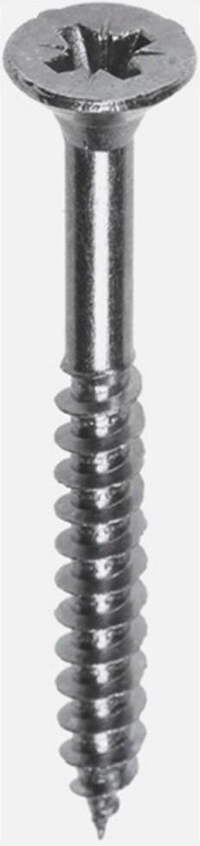 Spaanplaatschroef - Pozidrive 2 - 3,5 x 30mm - Voldraad - Verzinkt (200 stuks)