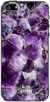 iPhone SE (2016) Hoesje Transparant TPU Case - Purple Geode #ffffff