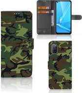 OPPO A72 | OPPO A52 Portemonnee hoesje Army Dark