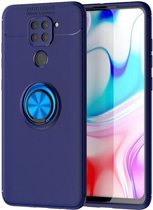 Xiaomi Redmi Note 9 Hoesje met Ring Kickstand Blauw