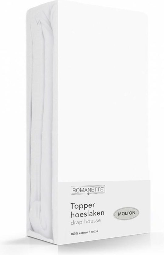 Topper en Molton de Katoen de haute qualité Lits-Jumeaux | 200 × 200 | Protection idéale contre les acariens et la saleté | Élastique tout autour