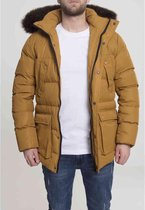 Urban Classics Winterjas -XL- Faux Fur Hooded Goudkleurig