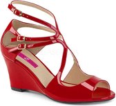 Pleaser Pink Label Hoge hakken -45 Shoes- KIMBERLY-04 US 14 Rood