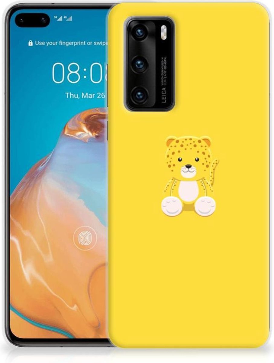 Huawei P40 Telefoonhoesje met Naam Baby Leopard