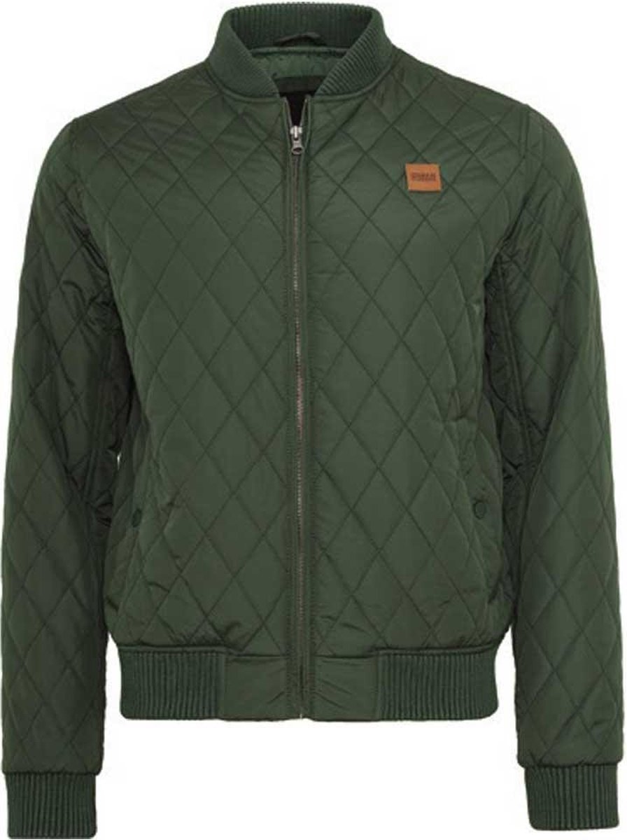 Urban Classics Jas Diamond Quilt Jacket Tb862 Mannen Groen